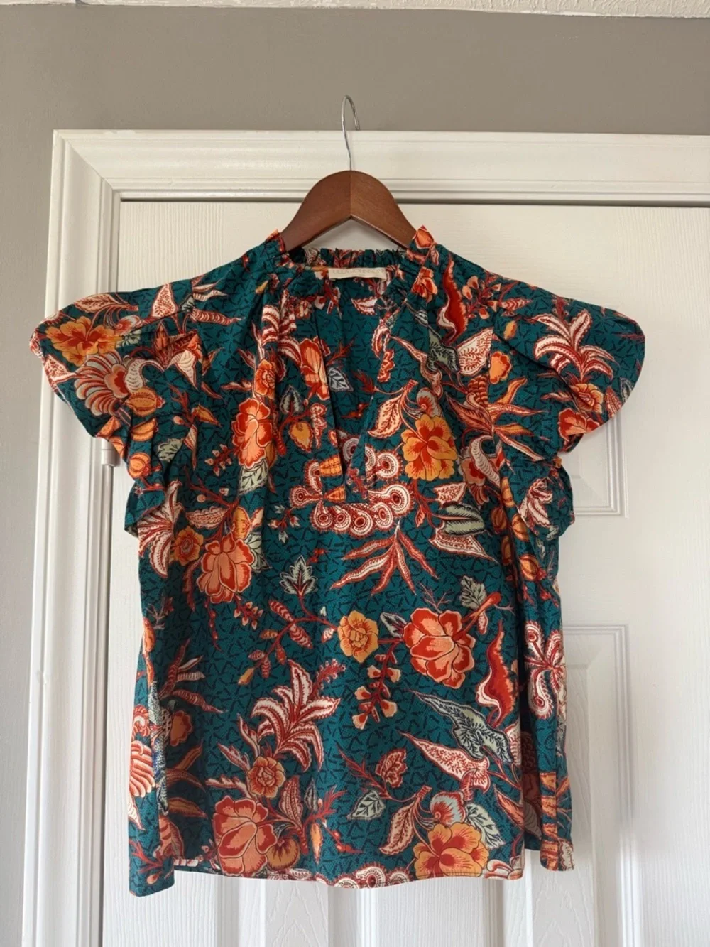 Ulla Johnson Women’s Evelyn Top Delphinium Print Size 2